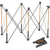 Bora Untergestell Stahl 61 x 122 cm Orange/Schwarz
