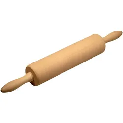 Holz Teigroller Nudelholz mit Holzachse Walze L400xD55 mm
