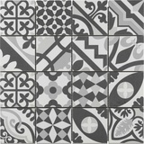KNG Mosaikfliese Harmony 32 x 32 cm schwarz-weiß Steinmaß: ca. 7,7 x 7,7 cm