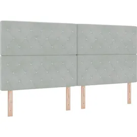 vidaXL Boxspringbett 200 x 200 cm Silber
