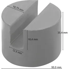 Arebos Gummiauflage Gummi 50 x 35,4 mm schwarz