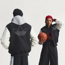 adidas Originals Basketball-Jacke Herren Schwarz/Weiß S