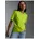 TRIGEMA T-Shirt TRIGEMA T-Shirt DELUXE Baumwolle Damen Gr 4XL gelb lemon Single Jersey 100 Baumwolle Basic lang Rundhals Shirts T-Shirt