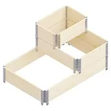 upyard Stufenbeet INDUSTRIAL natur Holz, B/L: ca. 40x60 cm, - natur