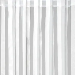 Arsvita Dekoschal Gardine Vorhang Streifen halbtransparent Auswahl: Universalband 140x 175cm weiß - perlweiß