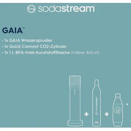 Sodastream Gaia schwarz + PET-Flasche + Zylinder