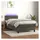 vidaXL Boxspringbett 100 x 200 cm Dunkelgrau