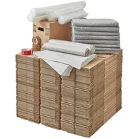 Umzugskomplettpaket 4 bis 5 Zimmer-Wohnung + Häuser (125 x Umzugskarton 5 x Luftpolsterfolie 4 kg Seidenpapier 4 x Klebeband 8 x Möbelpackdecke) SET