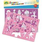 Lena Zeichenschablonen-Set 2 St. mehrfarbig