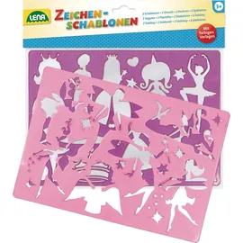Lena Zeichenschablonen-Set 2 St. mehrfarbig
