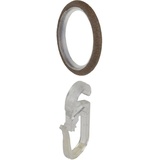 Liedeco Gardinenring Gardinenring, Stilring, Ringe für Gardinenrohre 16 mm Esperanca (10 St.), mit Faltenlegehaken