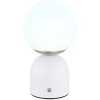 GLOBO Tischleuchte Schlafzimmerlampe Beistelllampe LED Touchdimmer Nachttisch Nickel