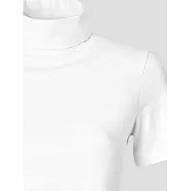 Heine Rollkragen-Shirt Kurzarm Weiß 48