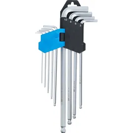 BGS Winkelschlüssel-Satz extra lang Innensechskant/Innensechskant mit Kugelkopf 1,5 - 10 mm 9-tlg.