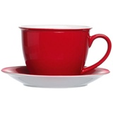 Ritzenhoff & Breker Doppio Jumbotasse, Jumbo Obere, Milchkaffee Obertasse, Ober Tasse, Rot,