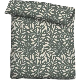 Castell Traumhaft schlafen - Markenbettwäsche Bettwäsche 0070733 BLÄTTER 1x 155x220 cm + 1x 80x80 cm, Schilf