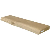 holz4home® holz4home Schwebendes Wandregal aus Eiche 70cm mit Baumkante Hellgrau