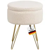 Albatros Hocker mit Stauraum Cannes Sitzhocker mit Stauraum, Modernes Design, Edler Samt-Bezug Sitztruhe Sitzbank mit Stauraum – optimal als Fußhocker Hocker