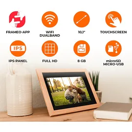 Rollei Smart Frame WiFi 105 Wooden Braun