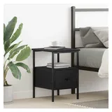 vidaXL Nachtschrank 34 x 36 x 50 cm Schwarz