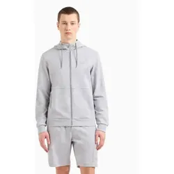 EA7 für Herren. 7M000231_AF13512 Kapuzenpulli mit Reißverschluss und Kapuze aus grauer Baumwolle mit Sichtbarkeit (XXL), Lässig, Sportlich,