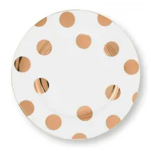 Pip Studio Dot Delight Frühstücksteller 23 cm Weiß/Gold