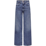 ONLY Highwaist Jeans Wide Leg ONLMADISON BLUSH HW DNM CRO372 NOOS, Medium Blue Denim, M/32