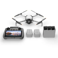 8064 x 6048 Pixel Quadrocopter Multicopter/Drohne Flugzeit: 34 min  Mini 4 Pro Fly More Combo (RC 2) (Schwarz, Weiß) 
