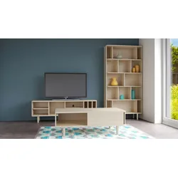 Couchtisch WOODMAN "Malic", beige, B:125cm H:40cm T:62cm, Tische, Breite 125 cm