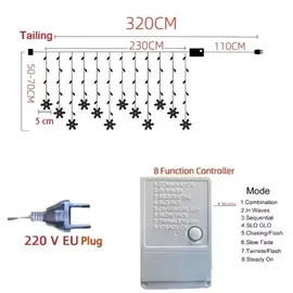 Montegoni Lichtervorhang 2,3 m Kunststoff 2,3 m Warmweiß