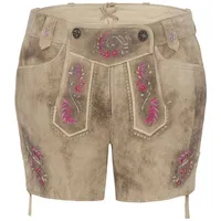 Spieth & Wensky Shorts Alysa mit floralen Motivstickereien braun 42