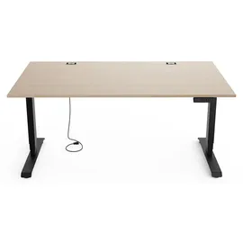 Yaasa Schreibtisch Desk Essential 160 x 80 cm Eiche hell / Schwarz