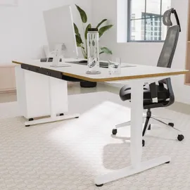Yaasa Schreibtisch Desk Pro 160 x 80 cm Multiplex Weiß/Weiß