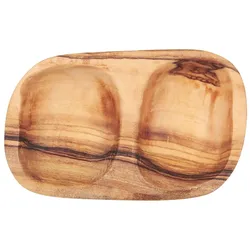 IB Laursen Schale für Salz und Pfeffer mini Olivenholz, 8.5 x 5.3 x 2.1 cm