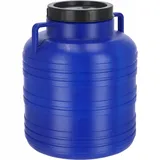 Kadax Plastikfass 30L, Weithalsfass, Fass aus HDPE-Kunststoff mit Deckel, Deckelfass, multifunktionales Kunststofffass, Universalfass, Wasserfass