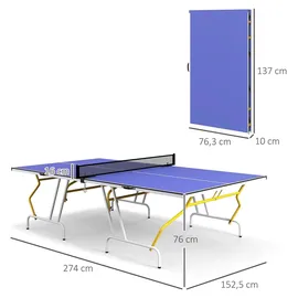sportnow Tischtennisplatte Klappbar Indoor Blau