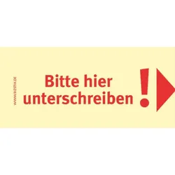 notizblock24 Haftnotizen 75 x 35 mm, gelb Bitte hier unterschreiben 4260184863488 notizblock24