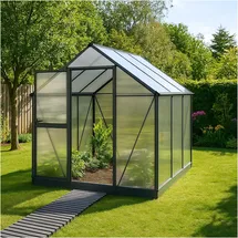 Hti-Living HTI-Living, Rasenkante, Gartenweg 390 cm Holzbohlenoptik Grau (393 cm)