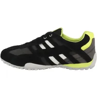 GEOX Herren Uomo Snake A Sneaker, Black/Fluo Yellow, 43