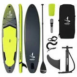 WKERSIY SUP Board Aufblasbar 335cm - Allround Stand Up Paddling Board Set, Stabil & Leicht, inkl. Verstellbarem Paddel, Pumpe, Rucksack & Leash, iSUP für Profis & Anfänger (Schwarz)