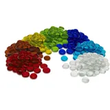Erment - Hübsche Glasnuggets bunt - 800g – formschön – Glassteine bunt, Muggelsteine, Dekosteine I Vase, Legematerial, basteln