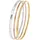 s.Oliver Damen Armreif Set 2038894 dreiteilig Edelstahl Gelbgold + Roségold IP