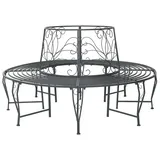 vidaXL Baumbank Ø 160 x 89 cm Grau