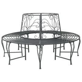 vidaXL Baumbank Ø 160 x 89 cm Grau