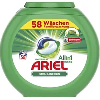 Ariel All-in-1 PODS Universal Strahlend Rein, 58 Waschladungen