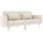 vidaXL Schlafcouch Polyester 2-Sitzer Weiß