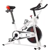 vidaXL Heimtrainer inkl. Pulsmesser weiß/rot