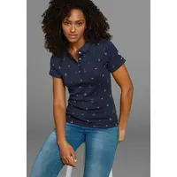 KangaROOS Poloshirt Kurzarm, sehr figurbetont, mit Allover-Druck, aus 100%