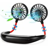 XVX - Nackenventilator, tragbarer Mini-Nackenventilator, usb, freihändig, persönlich, 360-Grad-Drehung, Kühlung, tragbar, für Büro, Zuhause,