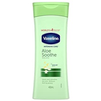 3 x Vaseline Intensivpflege Body Lotion - Aloe Soothe - mildert trockene, rissige Haut - 400 ml